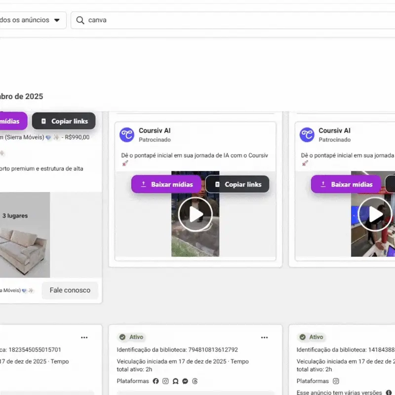 Demonstração da Extensão Visionv Swipe
